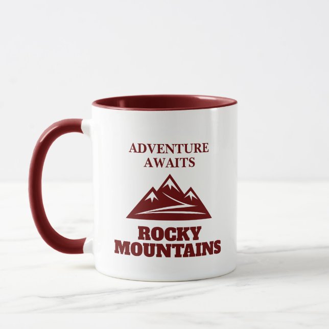 Mug L'aventure attend le café du marron des Rocheuses (Gauche)