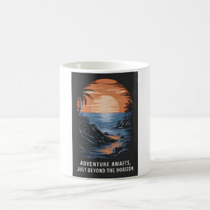 Mug L'aventure vous attend, au-delà de l'horizon