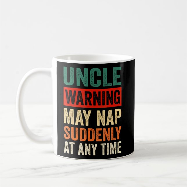 Mug L'Avertissement À L'Oncle Mens Peut Tomber Soudain (Gauche)