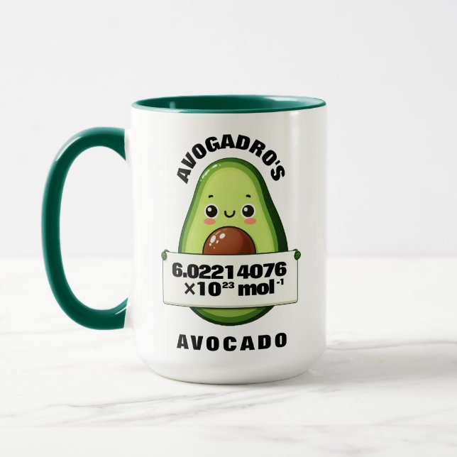 Mug L'Avocado de Funny Cute Avogadro (Gauche)