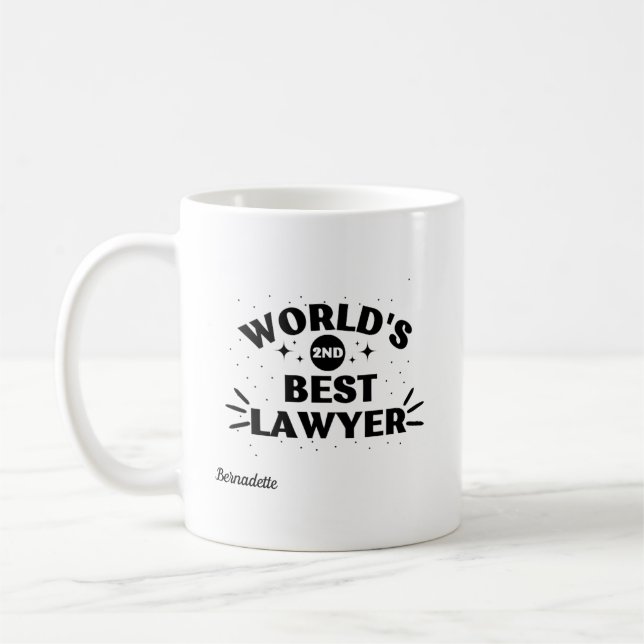 Mug Le 2ème cadeau de partenaire en droit de l'avocat (Gauche)