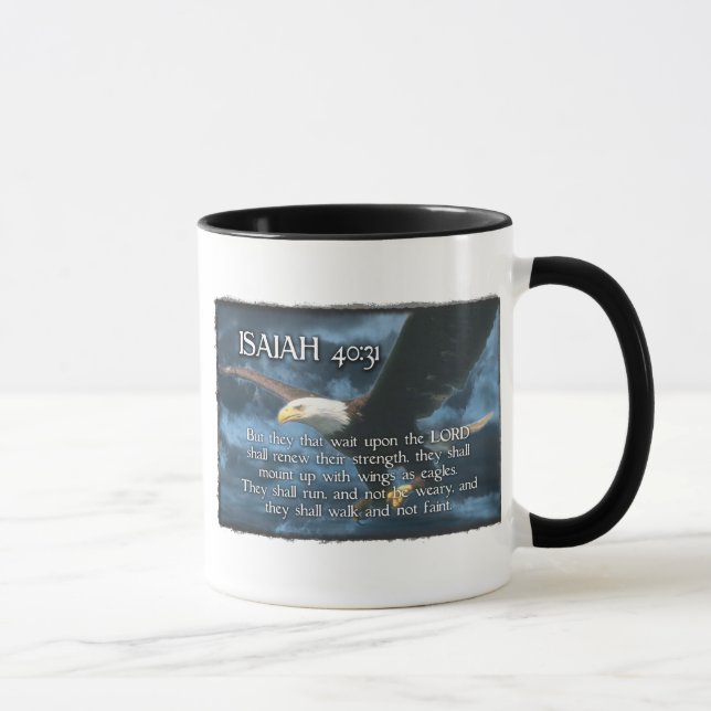 Mug Le 40:31 d'ISAÏE montent avec des ailes comme (Droite)