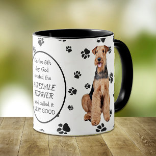 Mug Le 8e jour Dieu a créé l'Airedale Terrier