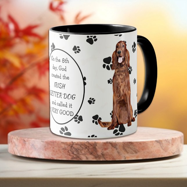Mug Le 8e jour Dieu créa des chiens de couture irlanda (Créateur téléchargé)