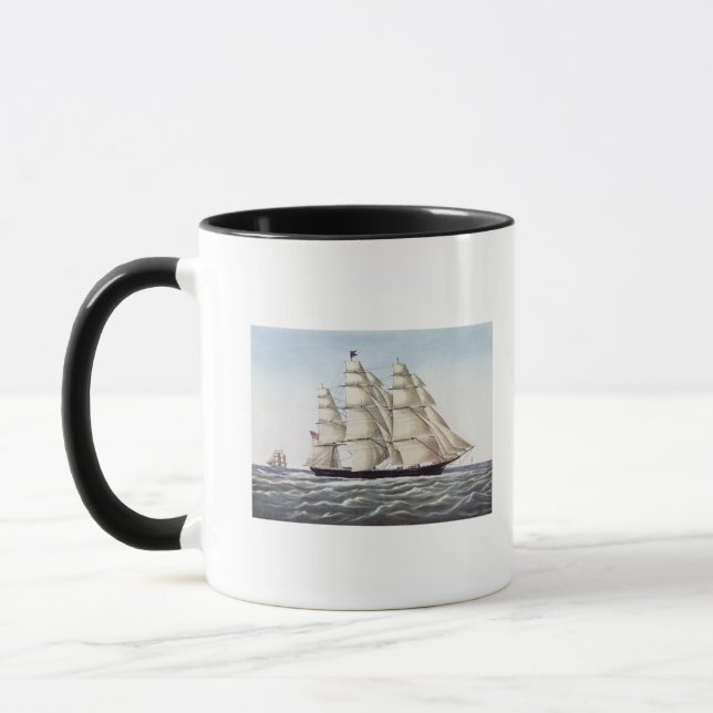Mug Le bateau de tondeuse "nuage de vol " (Gauche)