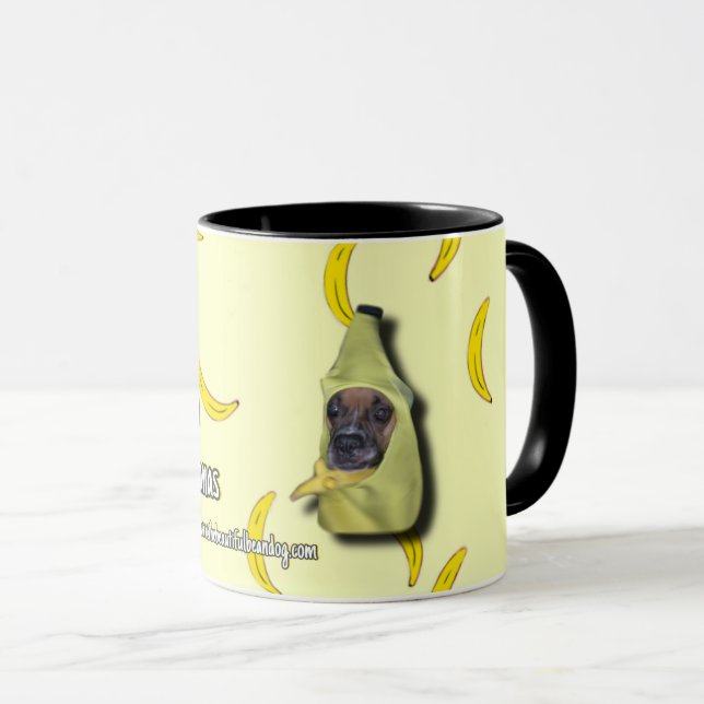 Mug Le Beau Bean Dog Sticker (Devant droit)