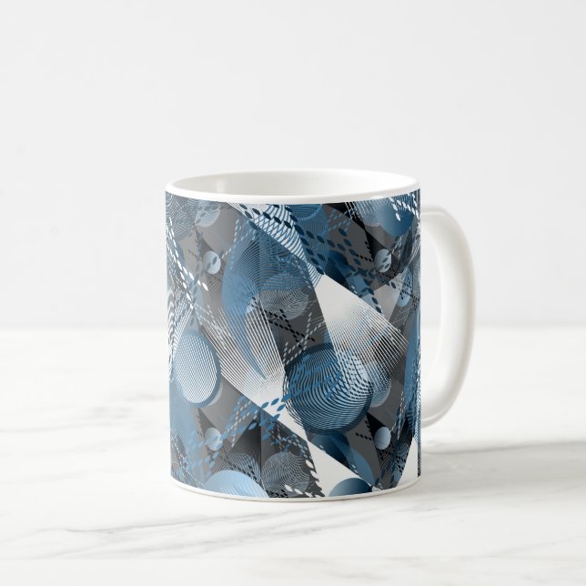 Mug Le bleu et le gris. Résumé. (Devant droit)