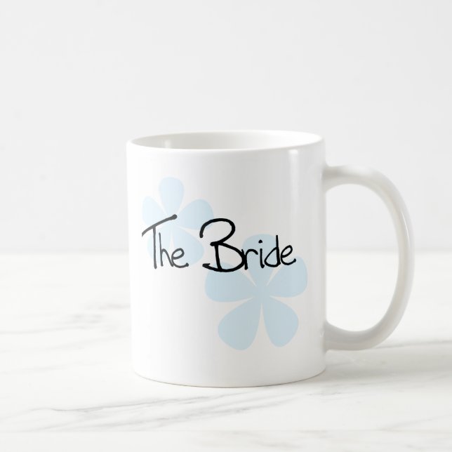 Mug Le bleu fleurit la jeune mariée (Droite)