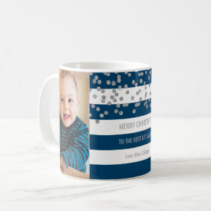 Mug Le bleu marine barre meilleur Noël de papa de