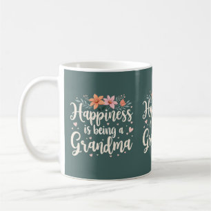 Mug Le bonheur est d'être grand-mère Floral Cottagecor