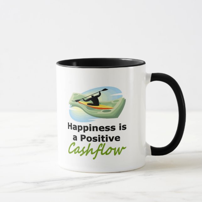 Mug Le bonheur est un cash flow positif (Droite)