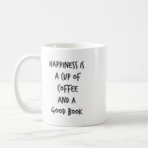 Mug "Le bonheur est une coupe de café et un bon livre"