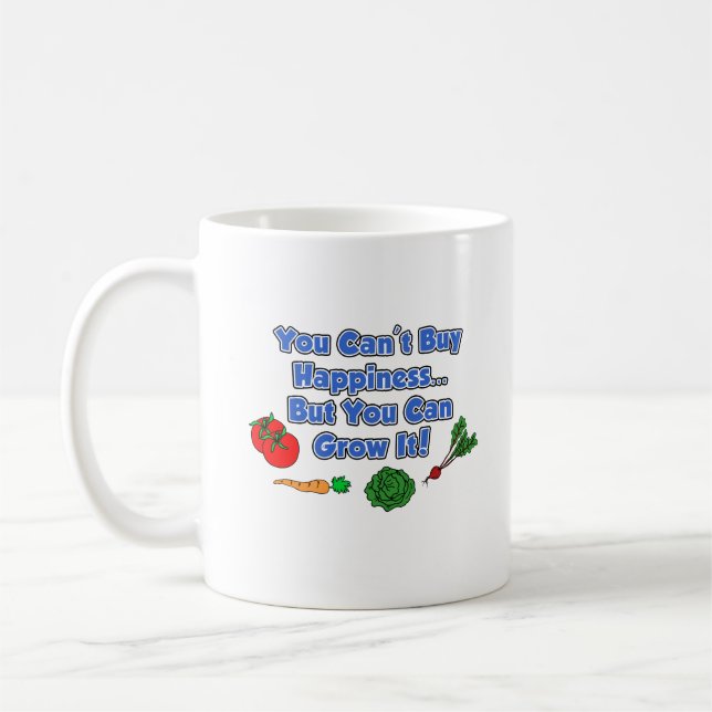 Mug Le bonheur ne peut pas acheter le bonheur grandir  (Gauche)