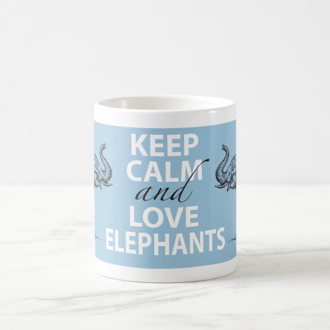 Mug Le cadeau d'éléphant gardent la copie d'éléphants (Centre)