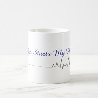 Mug Le café commence dans mon coeur