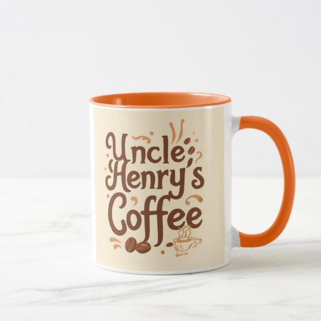 Mug "Le café de l’oncle Henry : Conception confortable (Droite)