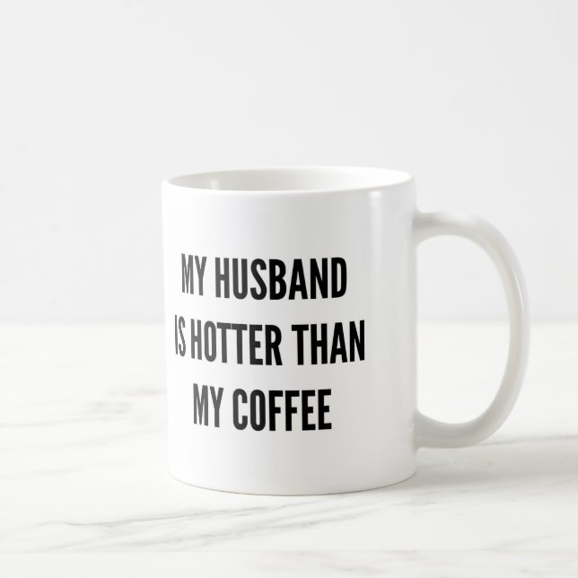 Mug Le café de Noël mon mari est plus chaud que (Droite)