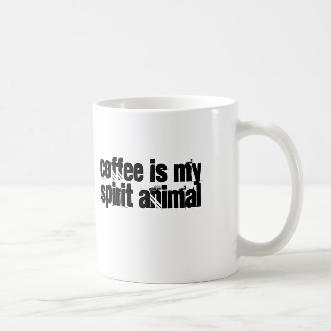 Mug Le café est mon animal d'esprit (Droite)