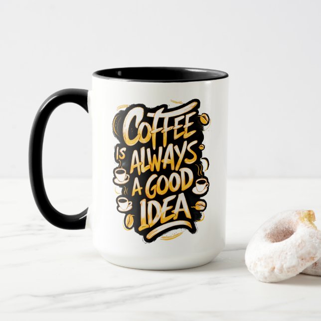 Mug Le café est une bonne proposition #2 (Avec donut)