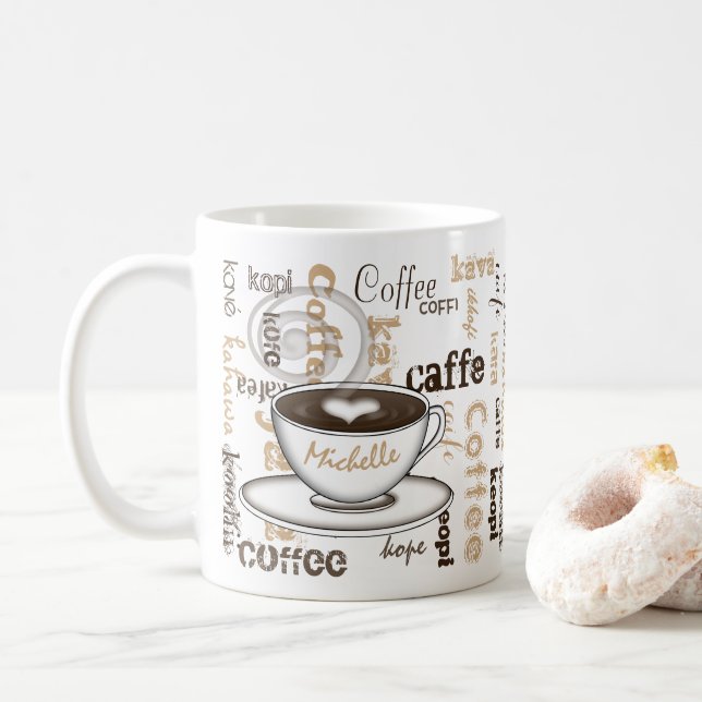 Mug Le Café sous le nom mondial (Avec donut)