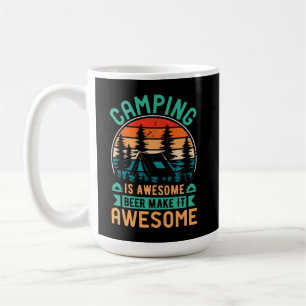 Mug Le camping est génial, la bière le rend encore plu