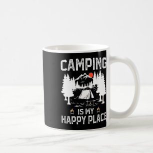Mug Le camping est mon endroit heureux Funny Camper Fo