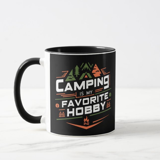 Mug Le camping est mon passe-temps préféré (Gauche)