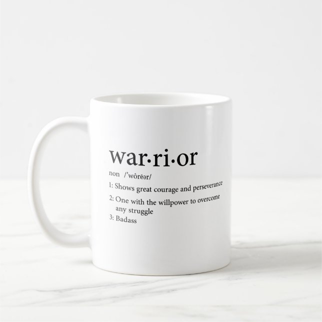 Mug Le cancer du sein guerrier, le don de lutte contre (Gauche)
