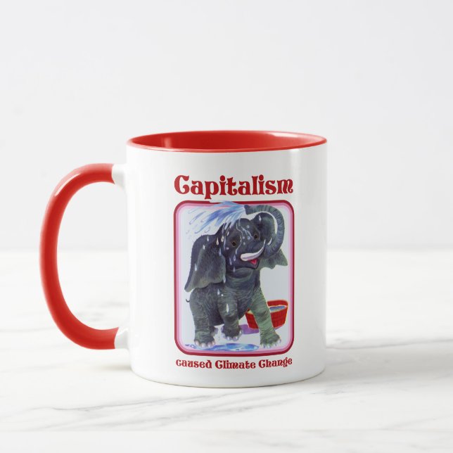 Mug Le capitalisme a causé le changement climatique (Gauche)
