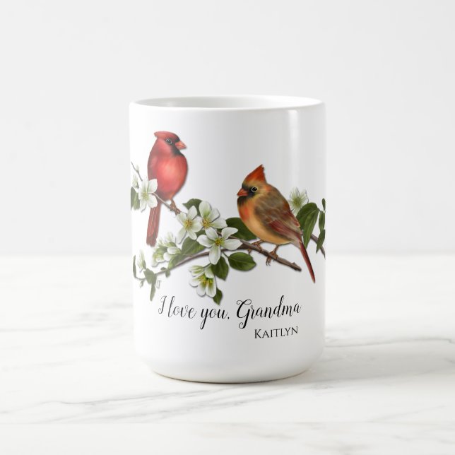 Mug Le cardinal des hommes et des femmes Je t'aime gra (Centre)