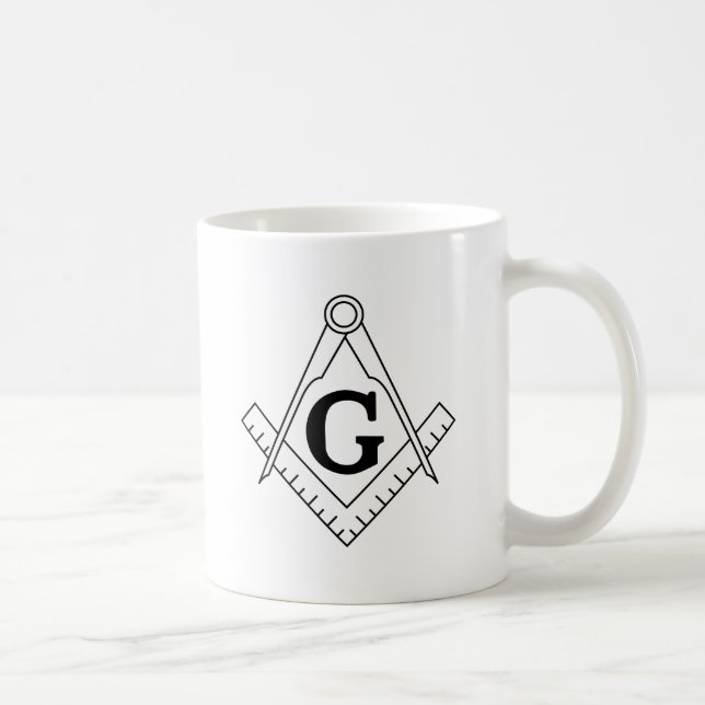 Mug Le carré et le symbole de franc-maçonnerie de (Droite)