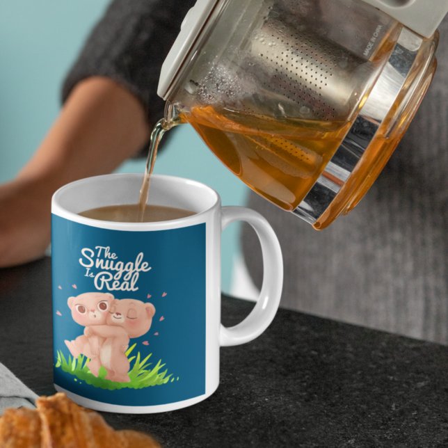 Mug Le casse-croûte est de vrais mignons câlins d'ours (Créateur téléchargé)