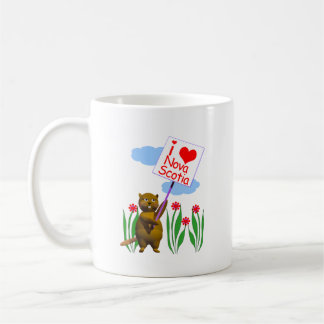 Mug Le castor canadien aime la Nouvelle-Écosse