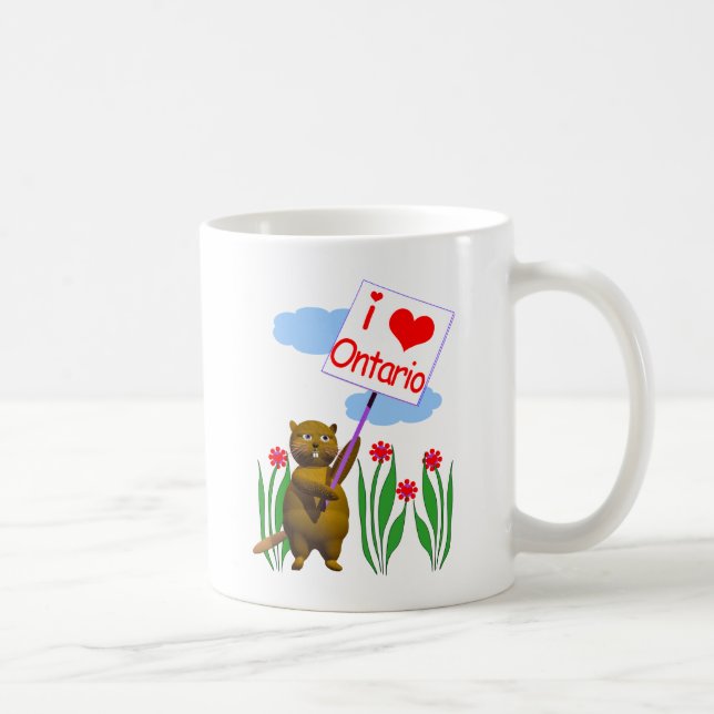 Mug Le castor canadien aime l'Ontario (Droite)