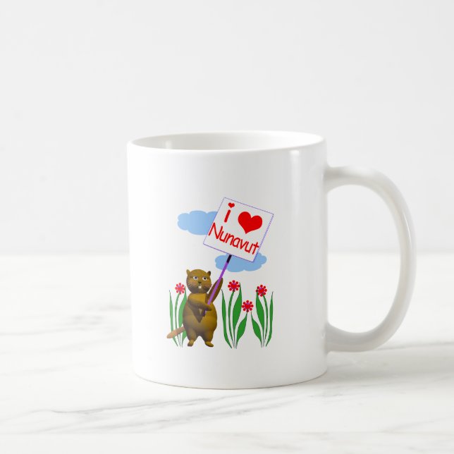 Mug Le castor canadien aime Nunavut (Droite)