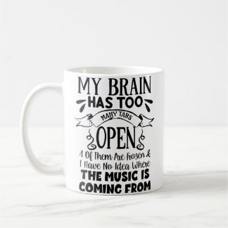 Mug Le cerveau des femmes a trop d'onglets ouverts