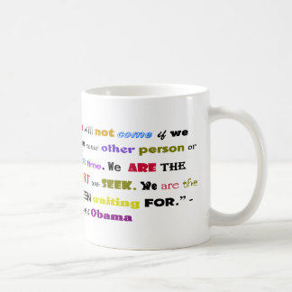 Mug Le "changement ne viendra pas…" Citation de Barack