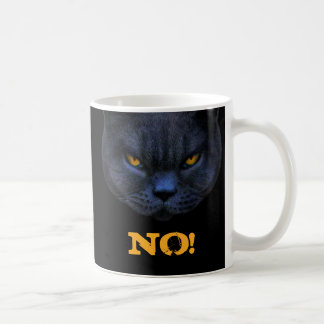 Mug Le chat croisé drôle indique NON !
