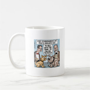 Mug Le chat de Schrödinger rencontre le chien de Pavlo