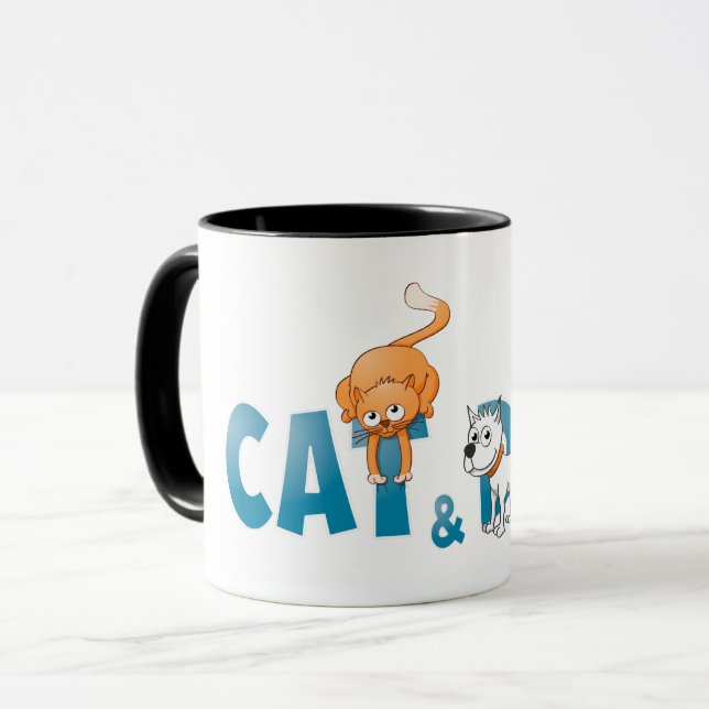 Mug Le chat et le chien. (Devant gauche)