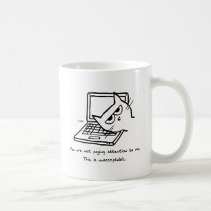 Mug Le chat fâché exige l'attention - cadeau drôle 