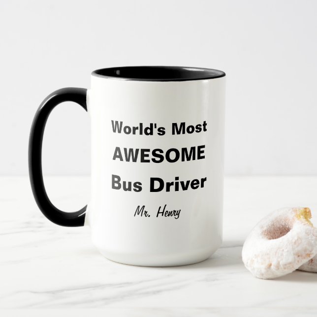 Mug Le chauffeur du bus le plus impressionnant du (Avec donut)