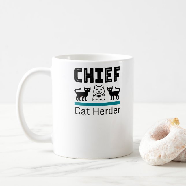 Mug Le chef de l'Herder Funny (Avec donut)