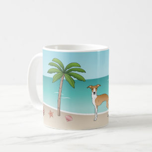 Mug Le Chien De La Faune Et L'Iggy Blanche À Une Plage