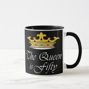 Mug le cinquantième anniversaire la reine est 50 !