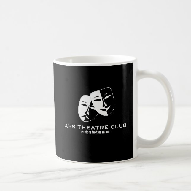 Mug Le club de drame de théâtre masque le nom (Droite)