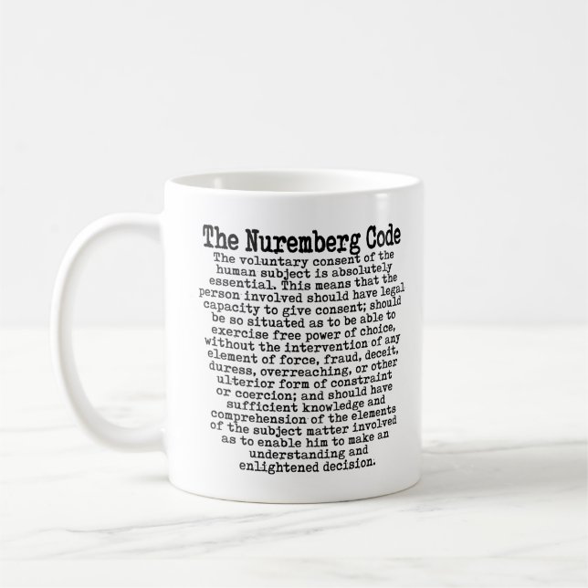 Mug Le Code de Nuremberg + (Gauche)