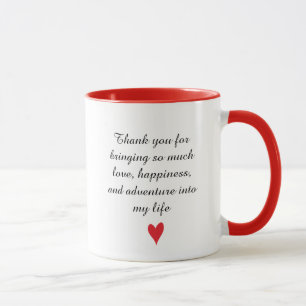 Mug Le coeur de la Saint Valentin personnalisé à mot