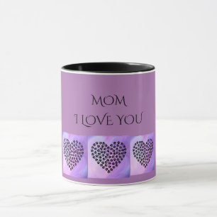 Mug Le coeur pourpre deux de "MAMAN" JE T'AIME a