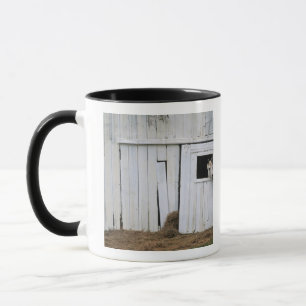 Mug Le collage de cheval dirigent la fenêtre de grang